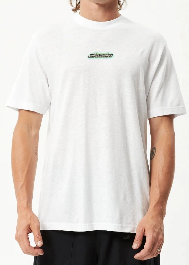 Afends T-Shirt White - Heatwave Hemp Retro - Get it Now