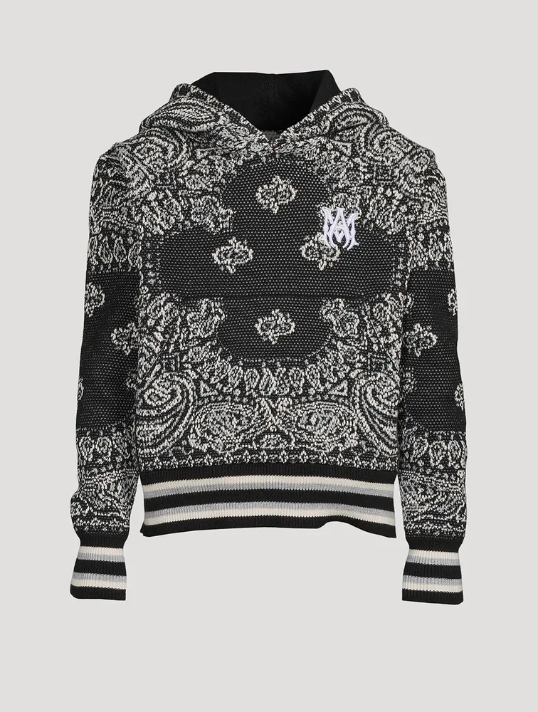 AMIRI Cotton Cashmere Bandana Hoodie