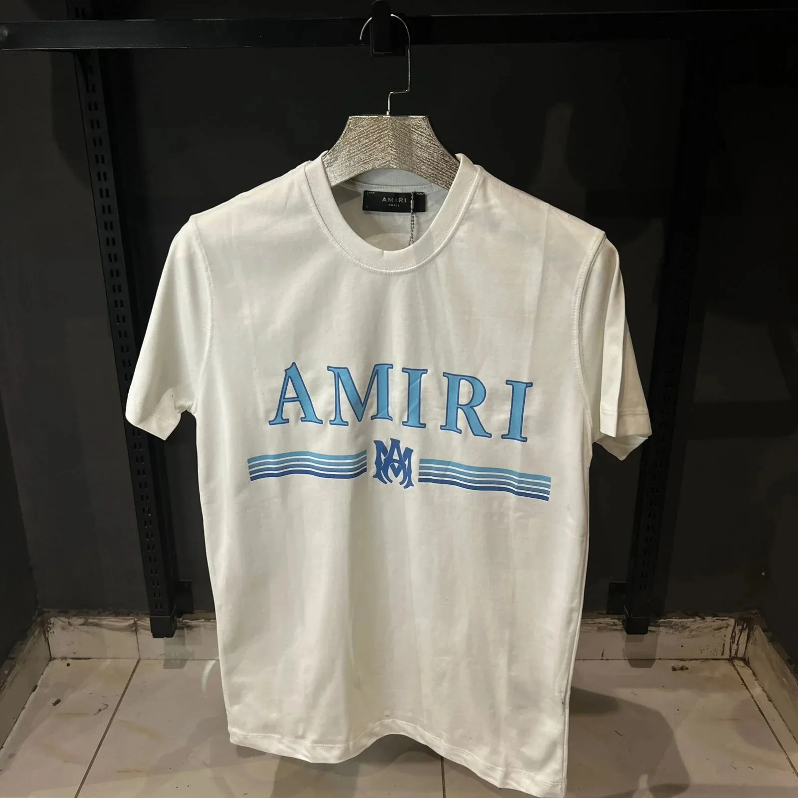 Amiri Core Logo Print White T Shirt - The Nucleus Clothing