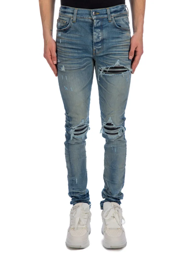 Amiri Leather MX1 Jeans at Credomen