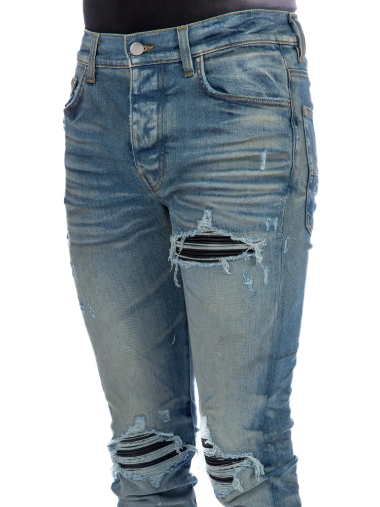 Amiri Leather MX1 Jeans at Credomen