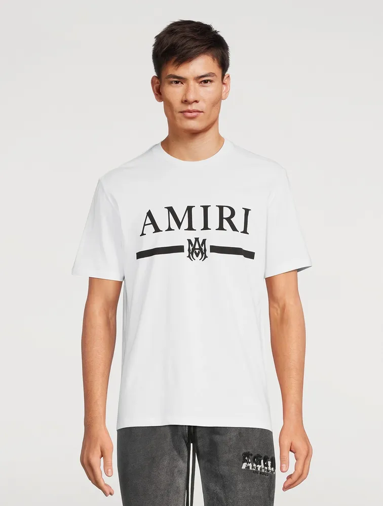 AMIRI Cotton T-Shirt with Bar Design by M.A.