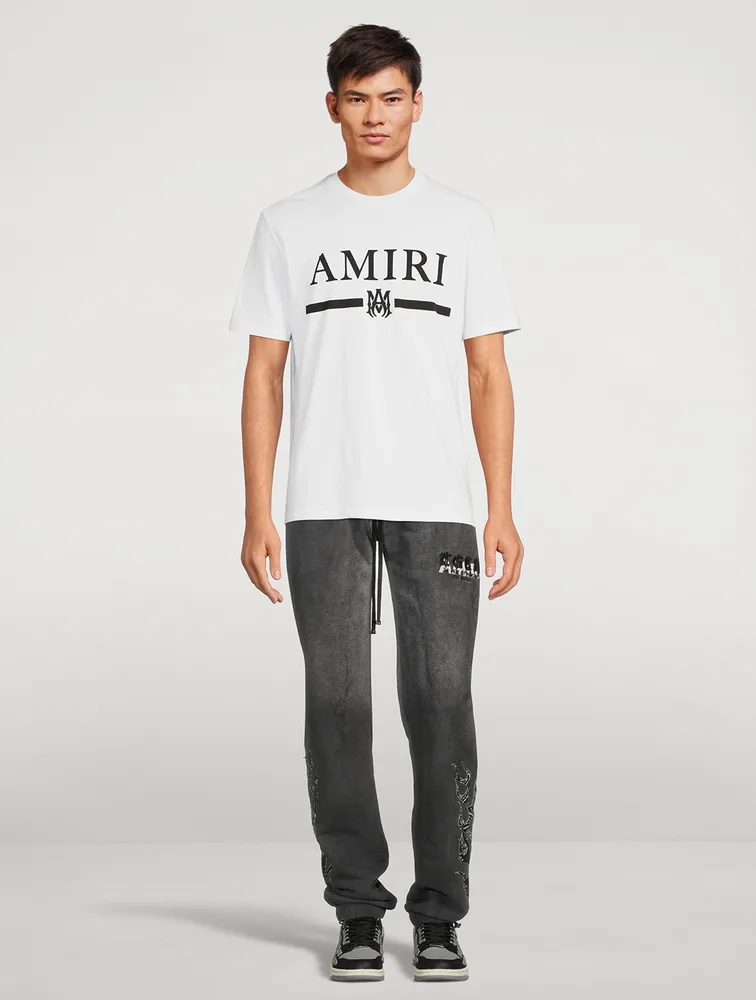 AMIRI Cotton T-Shirt with Bar Design by M.A.