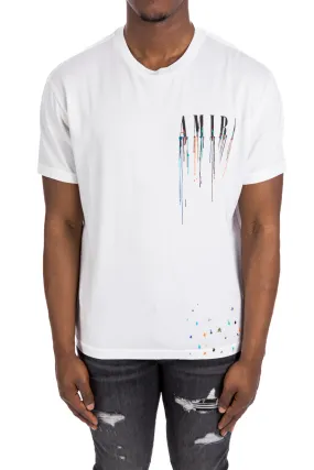 Amiri Paint Drip Core Logo Tee at Credomen