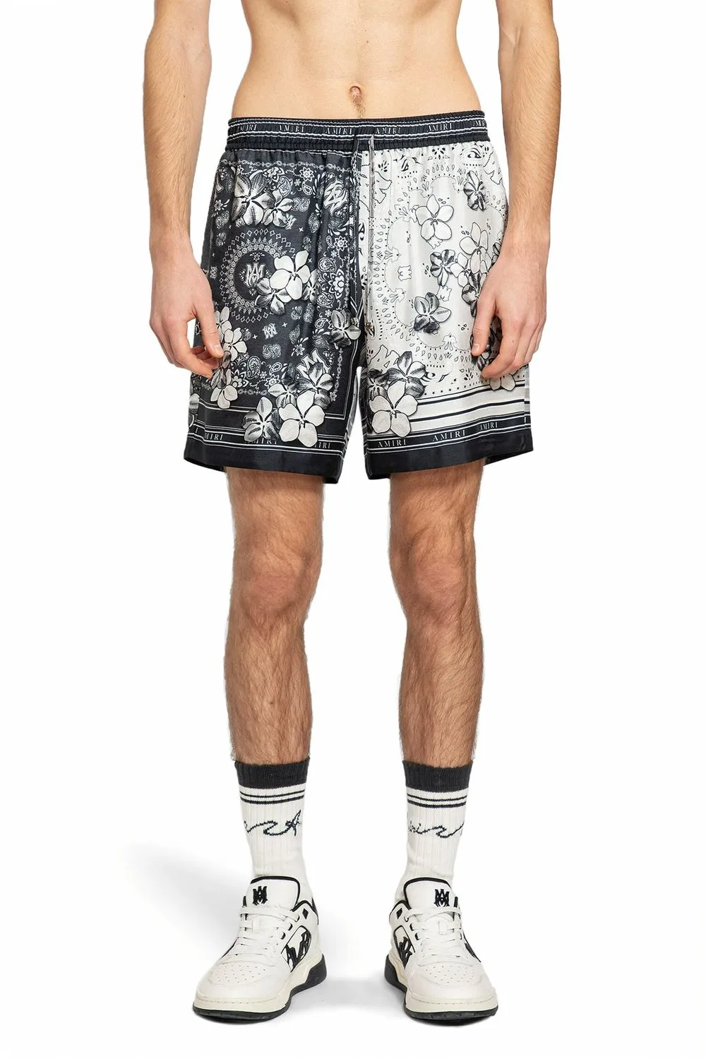 Amiri Silk Bandana Floral Shorts