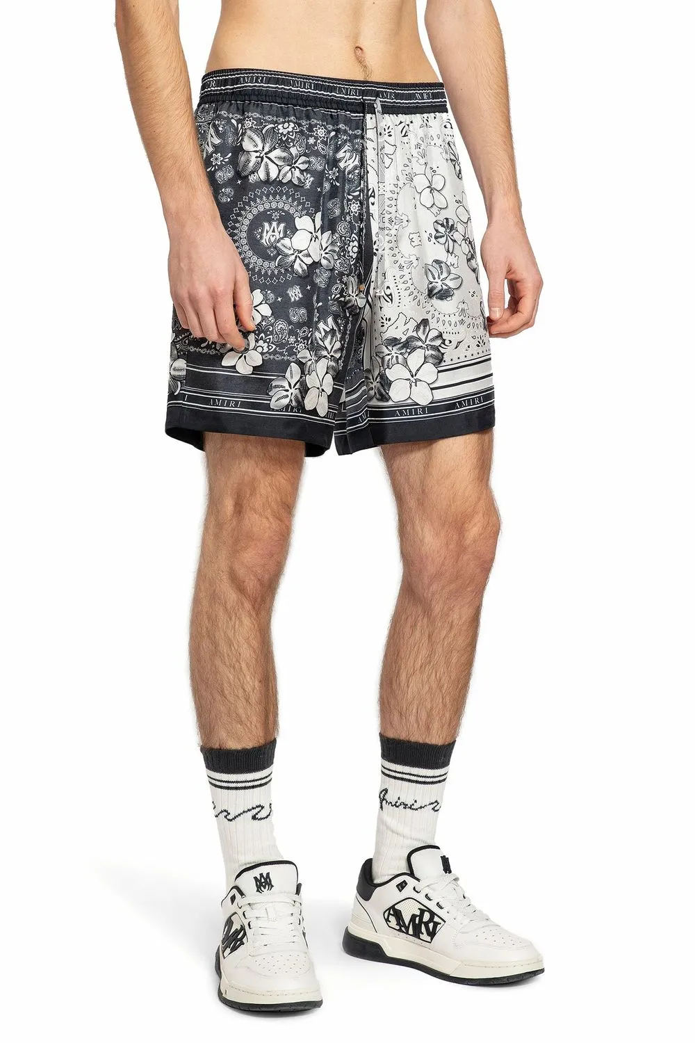 Amiri Silk Bandana Floral Shorts