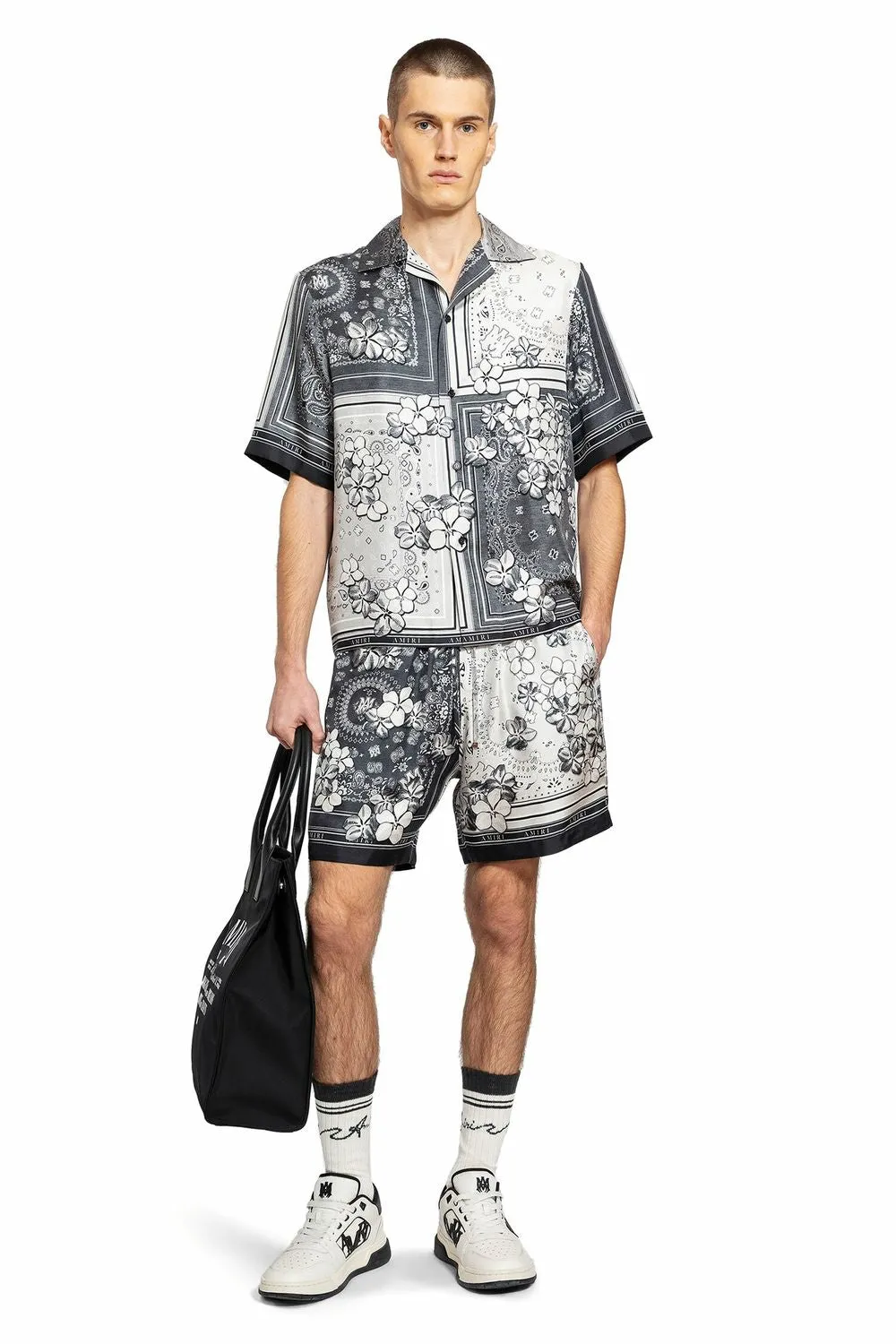 Amiri Silk Bandana Floral Shorts