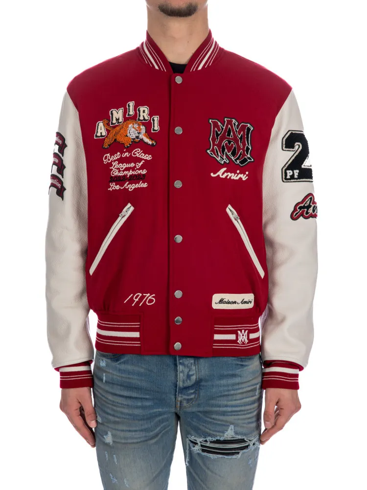 Amiri Vintage Patch Varsity Bomber at Credomen