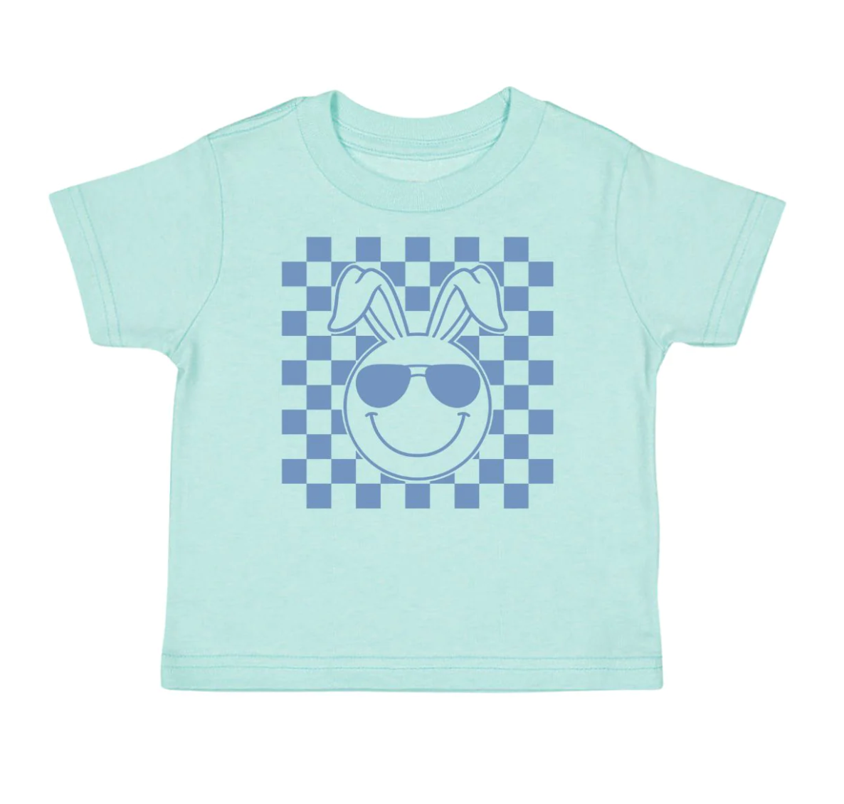 Aqua Easter Bunny Smiley SS T-Shirt