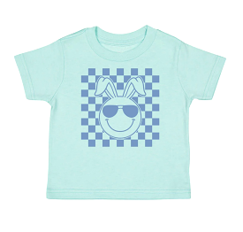 Aqua Easter Bunny Smiley SS T-Shirt