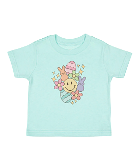 Aqua Easter Doodle SS T-Shirt - Sweet Wink