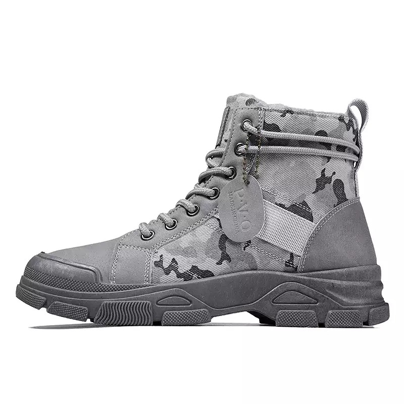 Ashore Men's Winter Snow Boots - Warm High Top Military Shoes.