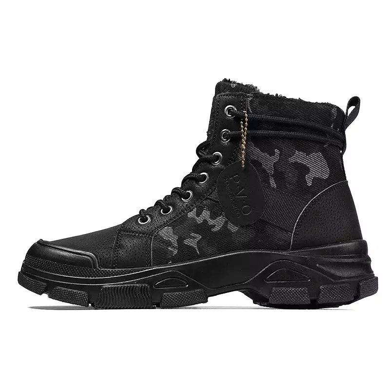 Ashore Men's Winter Snow Boots - Warm High Top Military Shoes.