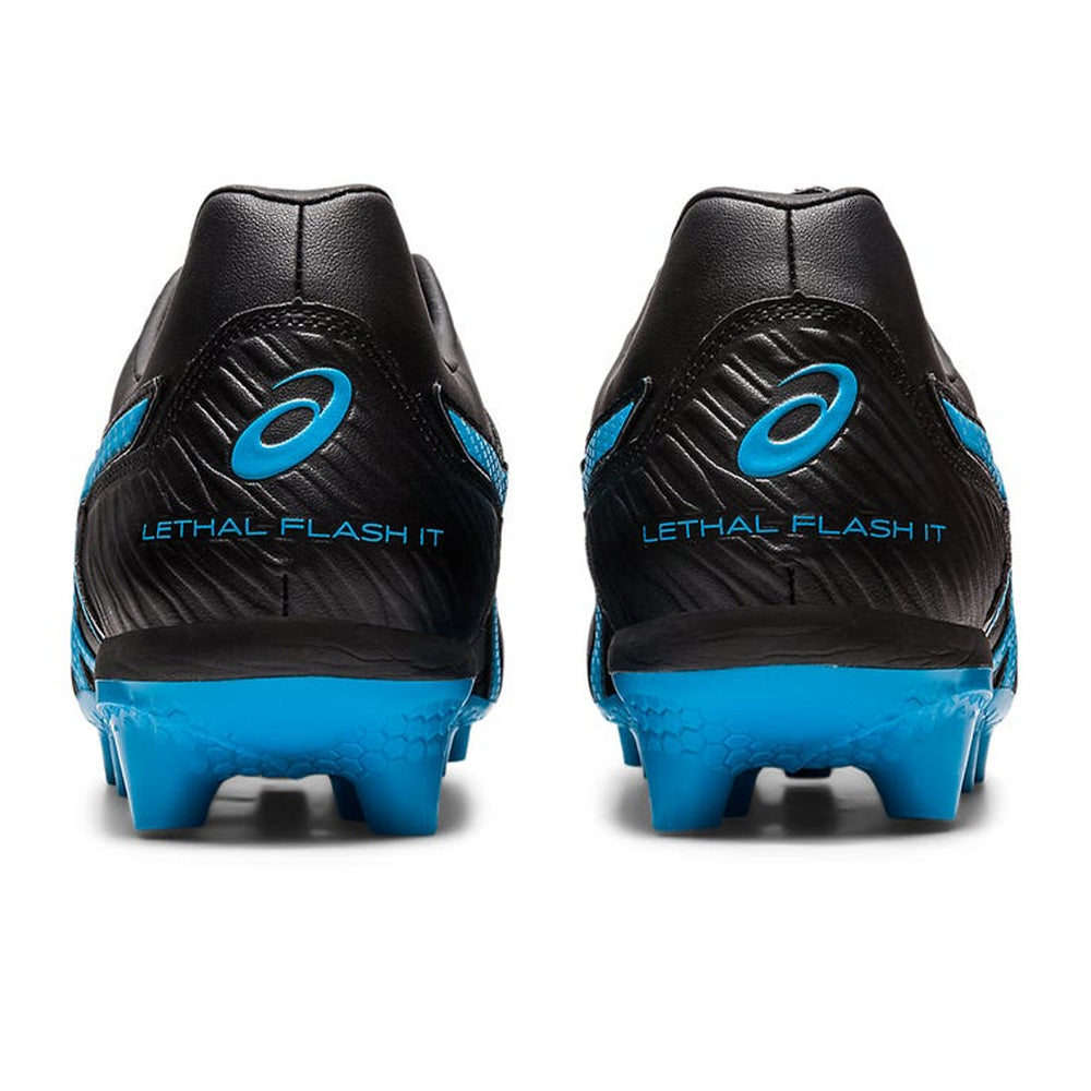 Asics Black/Blue Lethal Flash IT 2 FG Soccer Boots