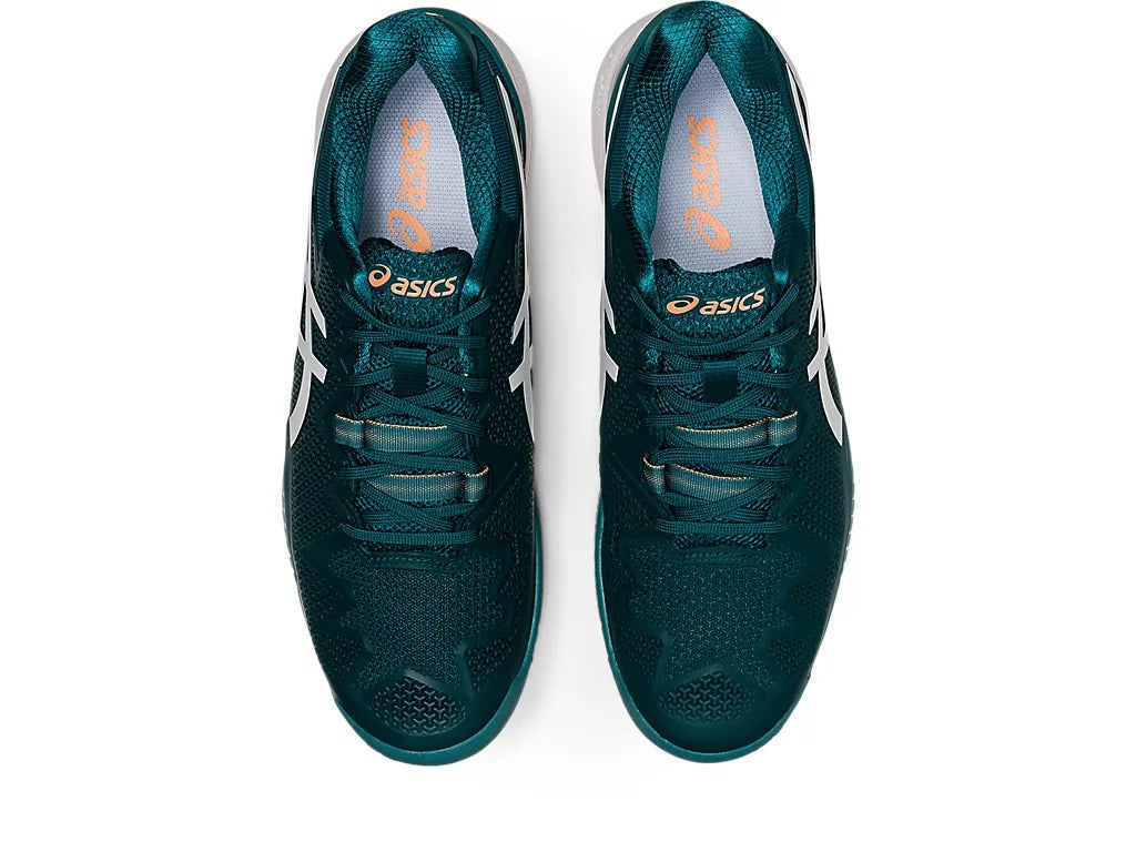 Asics Gel Resolution 8 Tennis Shoe - Velvet Pine/White - Google SEO result: Asics Tennis Shoe Velvet Pine/White