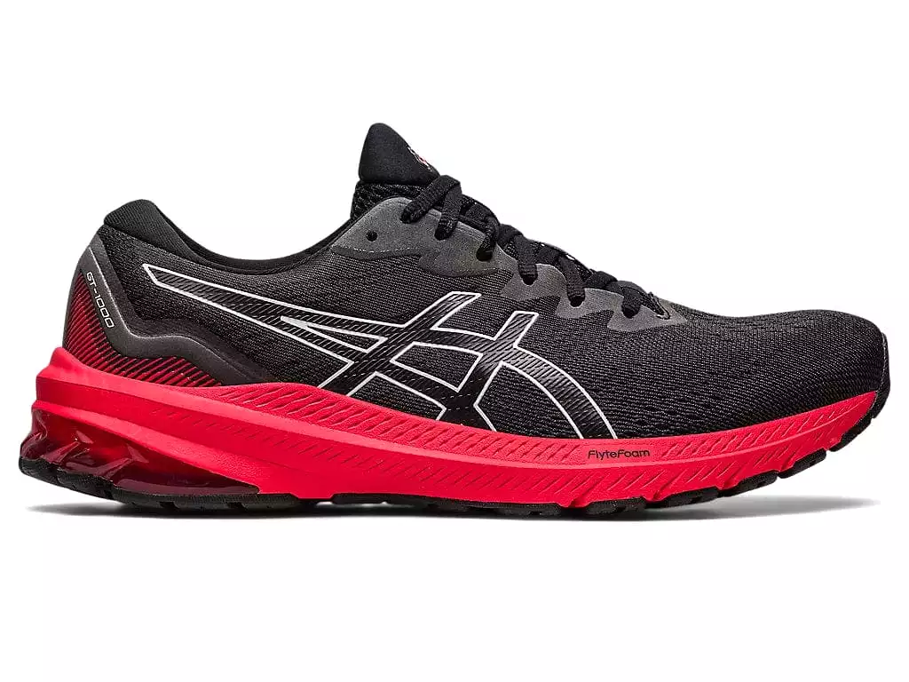 ASICS GT-1000 11 Black/Red Running Shoes | Men's Footwear