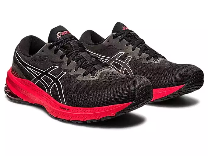 ASICS GT-1000 11 Black/Red Running Shoes | Men's Footwear