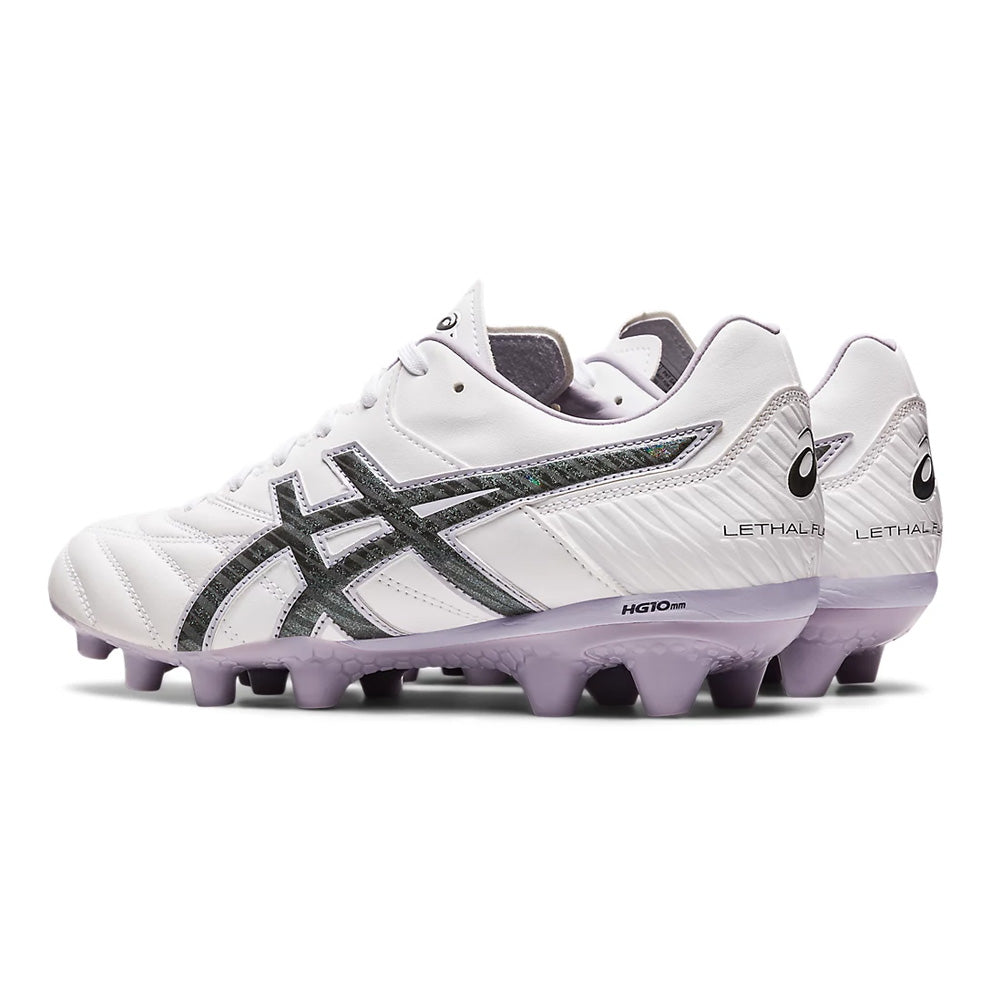 Asics Women's FG Football Boots - White/Gunmetal Lethal Flash IT 2