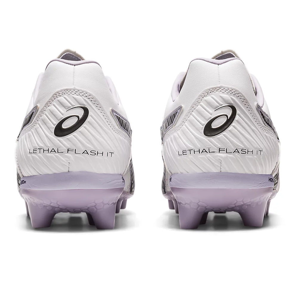 Asics Women's FG Football Boots - White/Gunmetal Lethal Flash IT 2