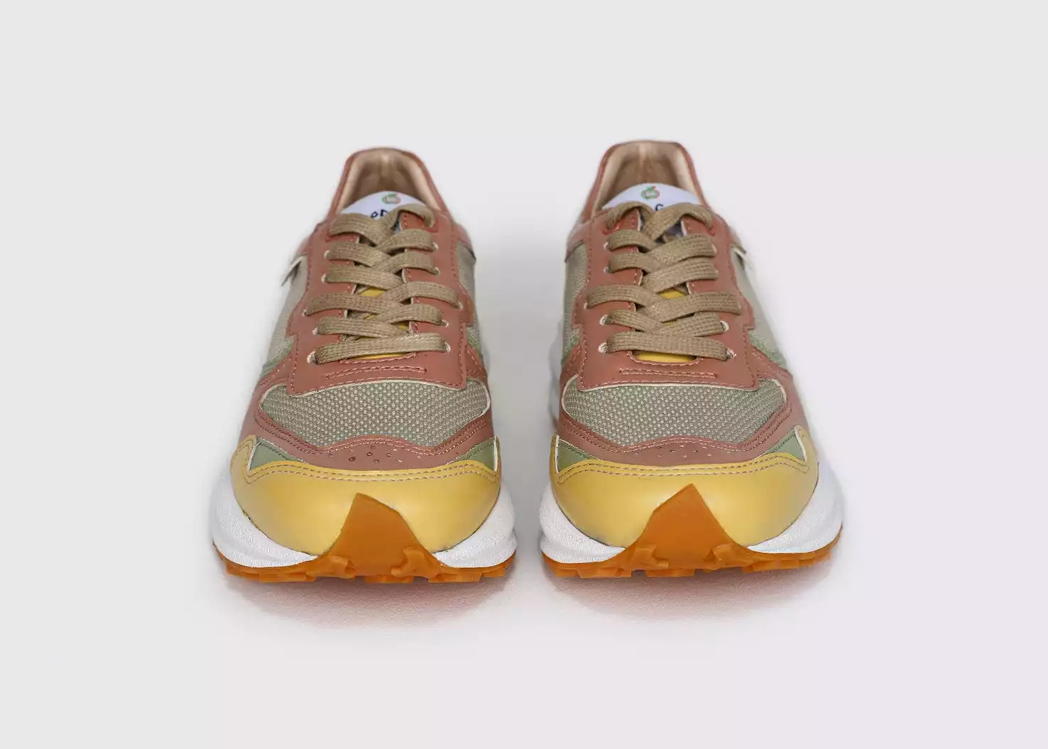 Baber-GV Vegan Leather Running Sneakers in Apple Tea Dust Color