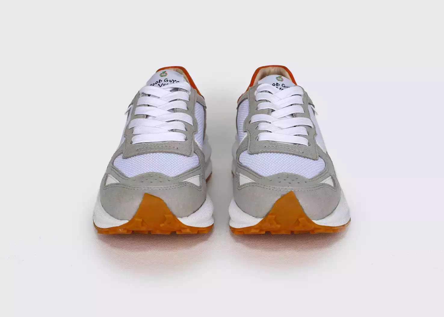 Baber-GV Vegan Running Sneakers - Grey & Orange