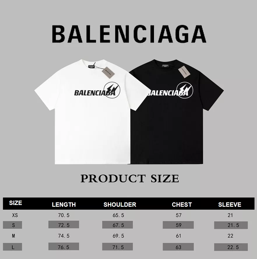 Balenciaga FRAGMENT DESIGN 23SS White Short Sleeve Tee with Chest Logo Print 7.4