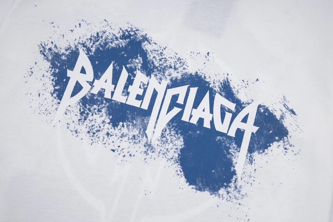 Balenciaga spray-painted logo tee white 12.19