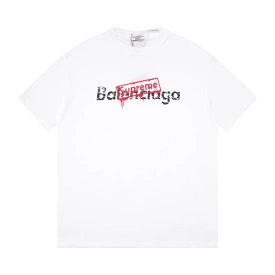 BALENCIAGA Supreme Double Graffiti Logo Tee Shirt White 7.11