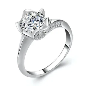 Big Cubic Zircon Wedding Engagement Rings For Women