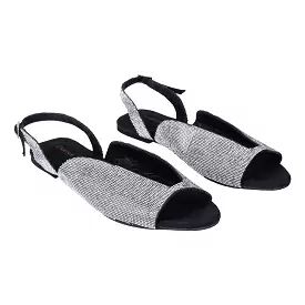 Black and Silver Maiya Flats