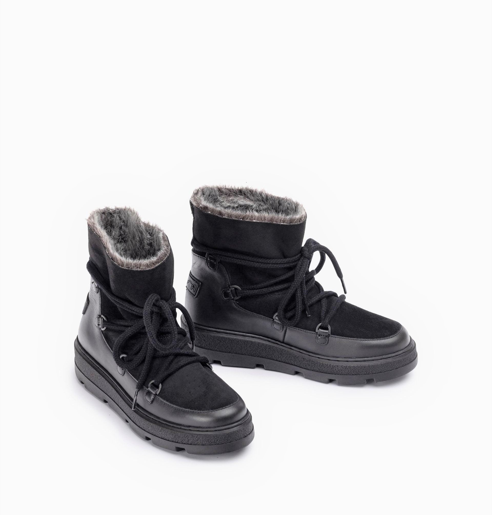 Black Apres Ski Ankle Boot.