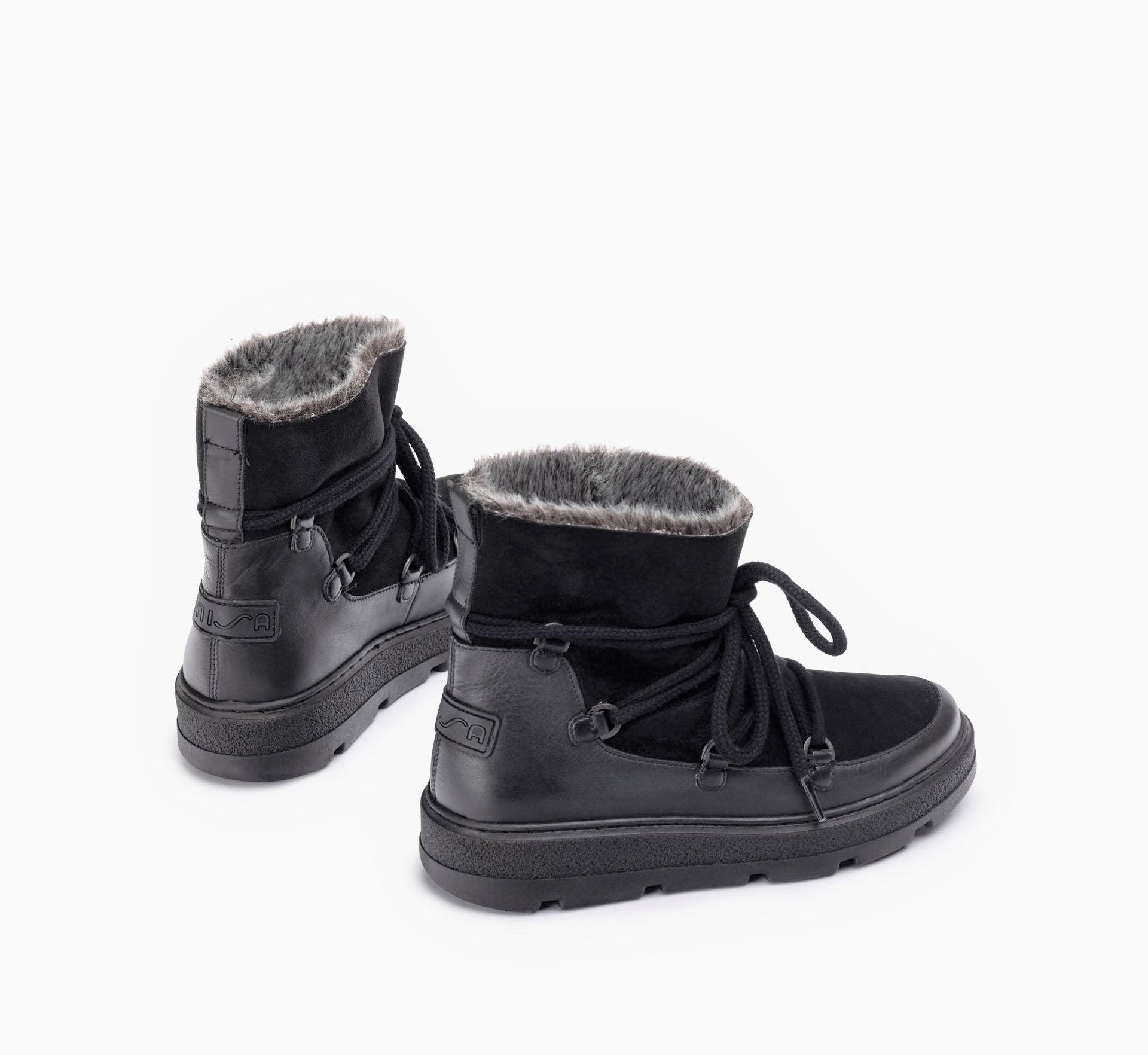 Black Apres Ski Ankle Boot.