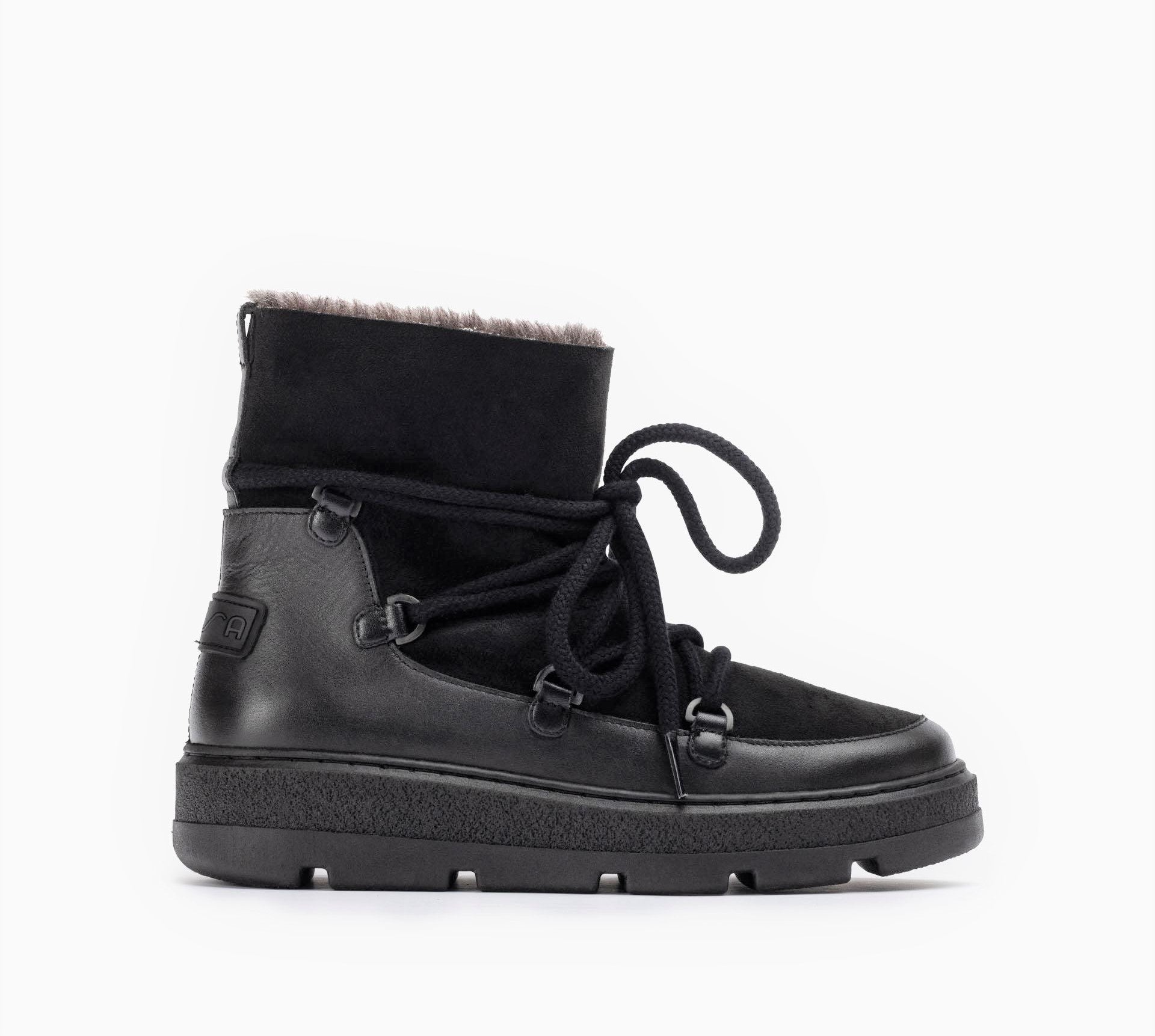 Black Apres Ski Ankle Boot.