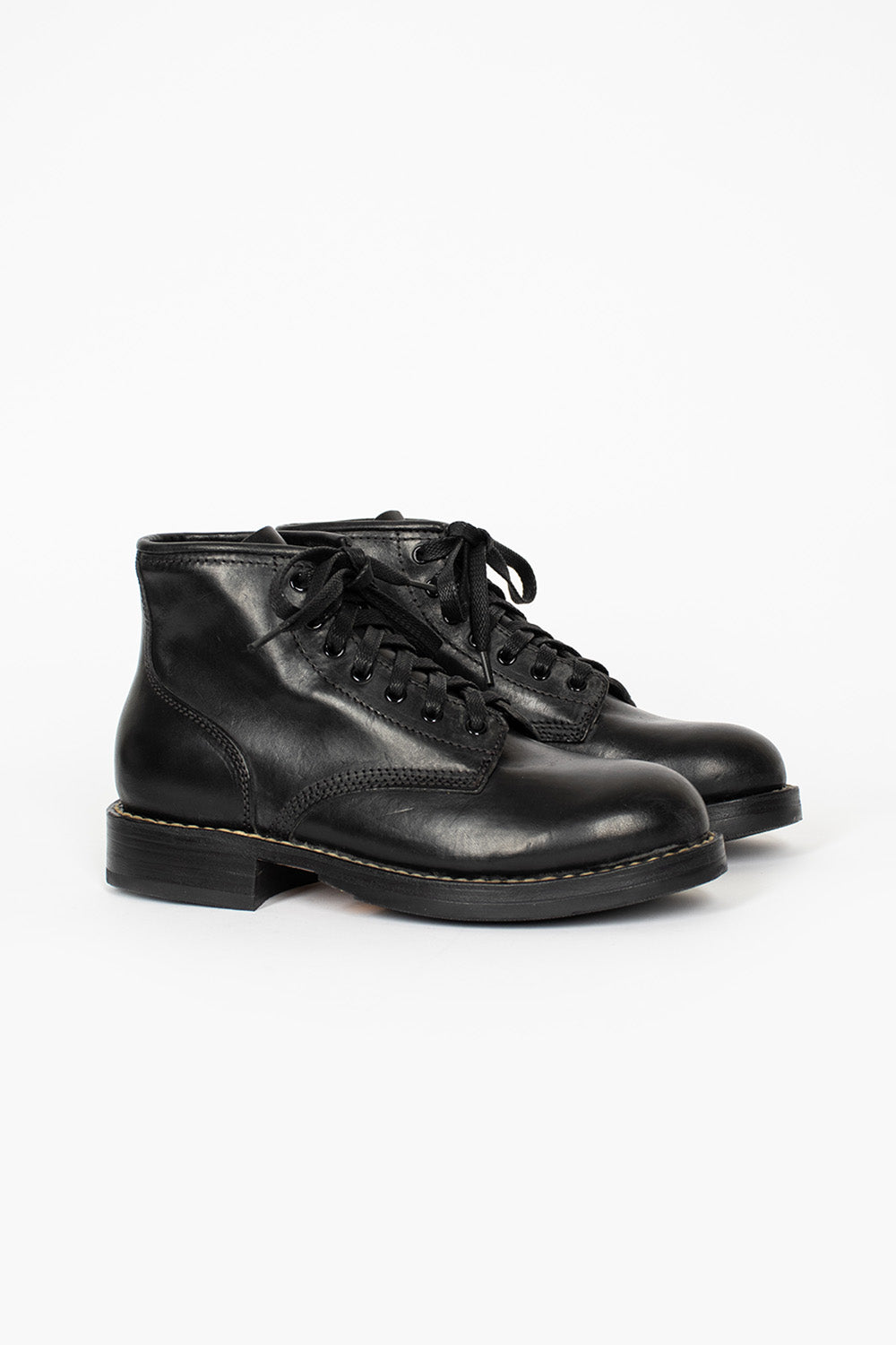 Black folk brigadier boots