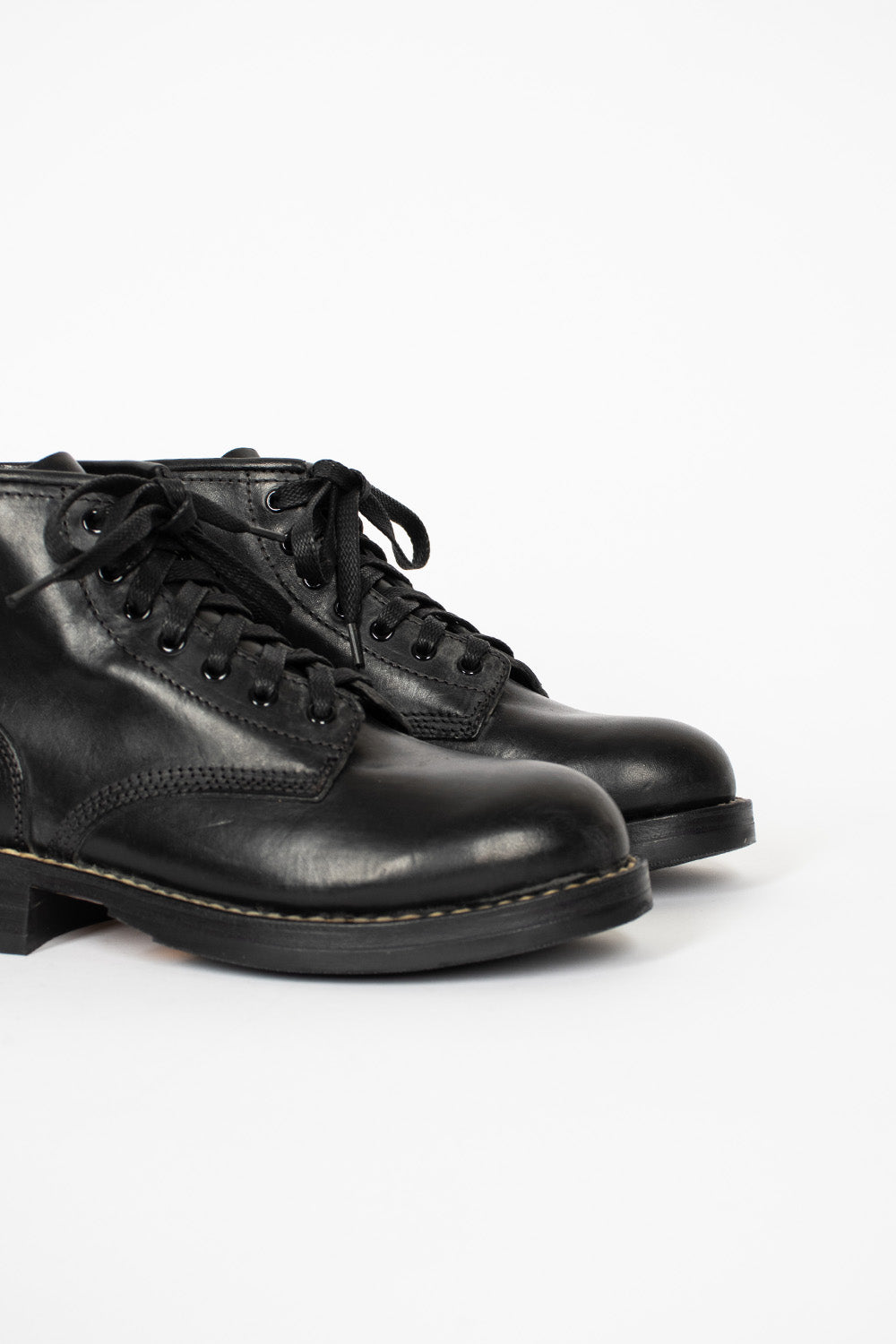 Black folk brigadier boots