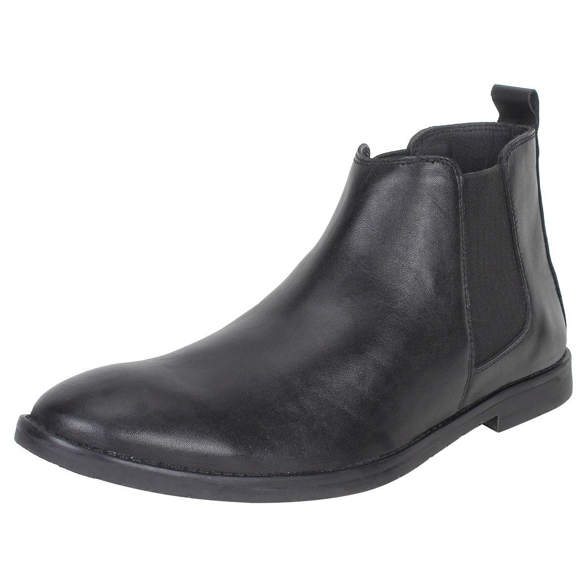 Black Leather Chelsea Boots