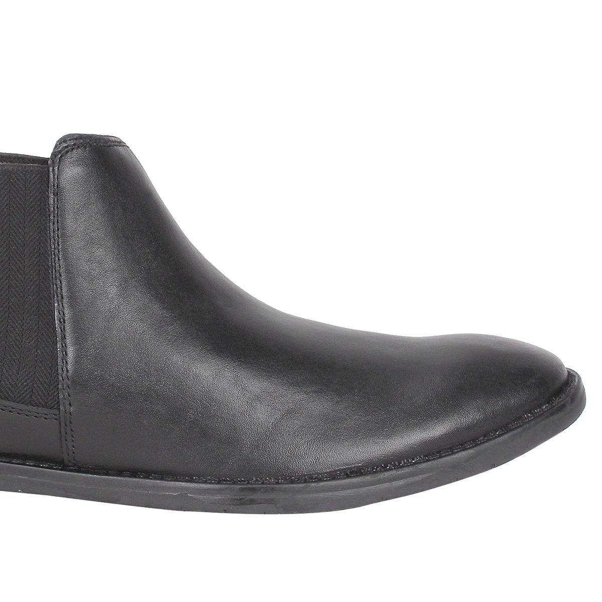 Black Leather Chelsea Boots