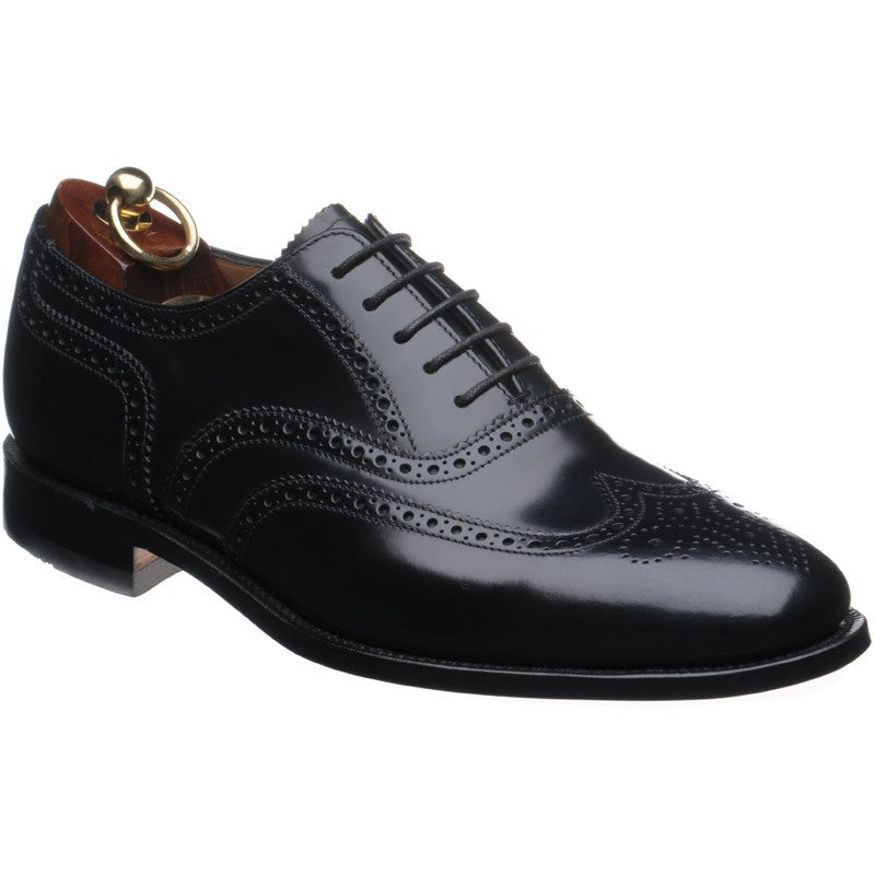 Black Polished Brogue Loake 202B