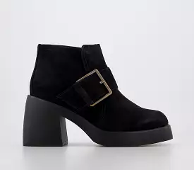 Black Vagabond Brooke Buckle Boots for Women