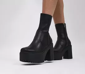 Black Womens Lamoda Platform Ankle Boots