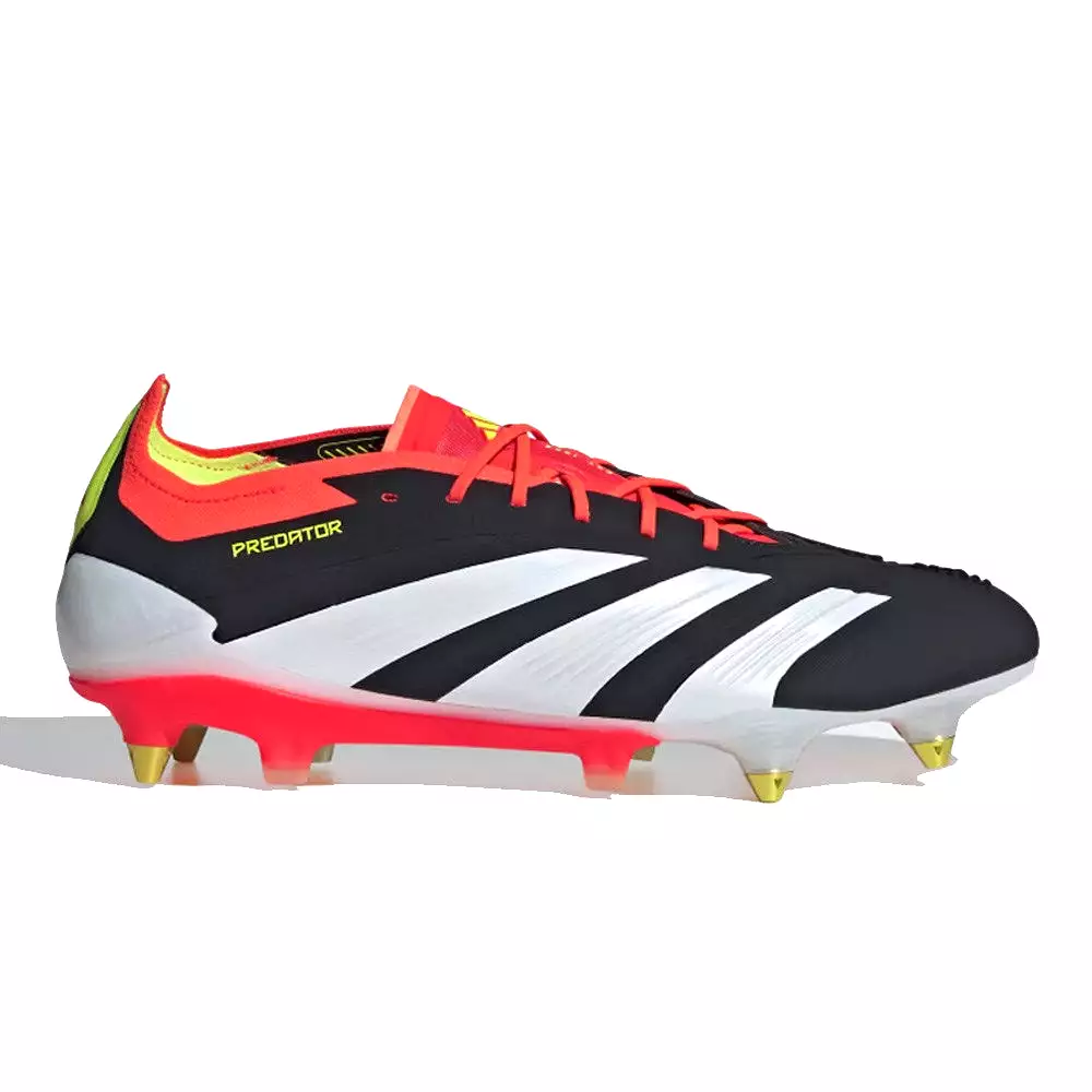 Black/White/Solar Red Adidas Predator Elite SG Football Boots