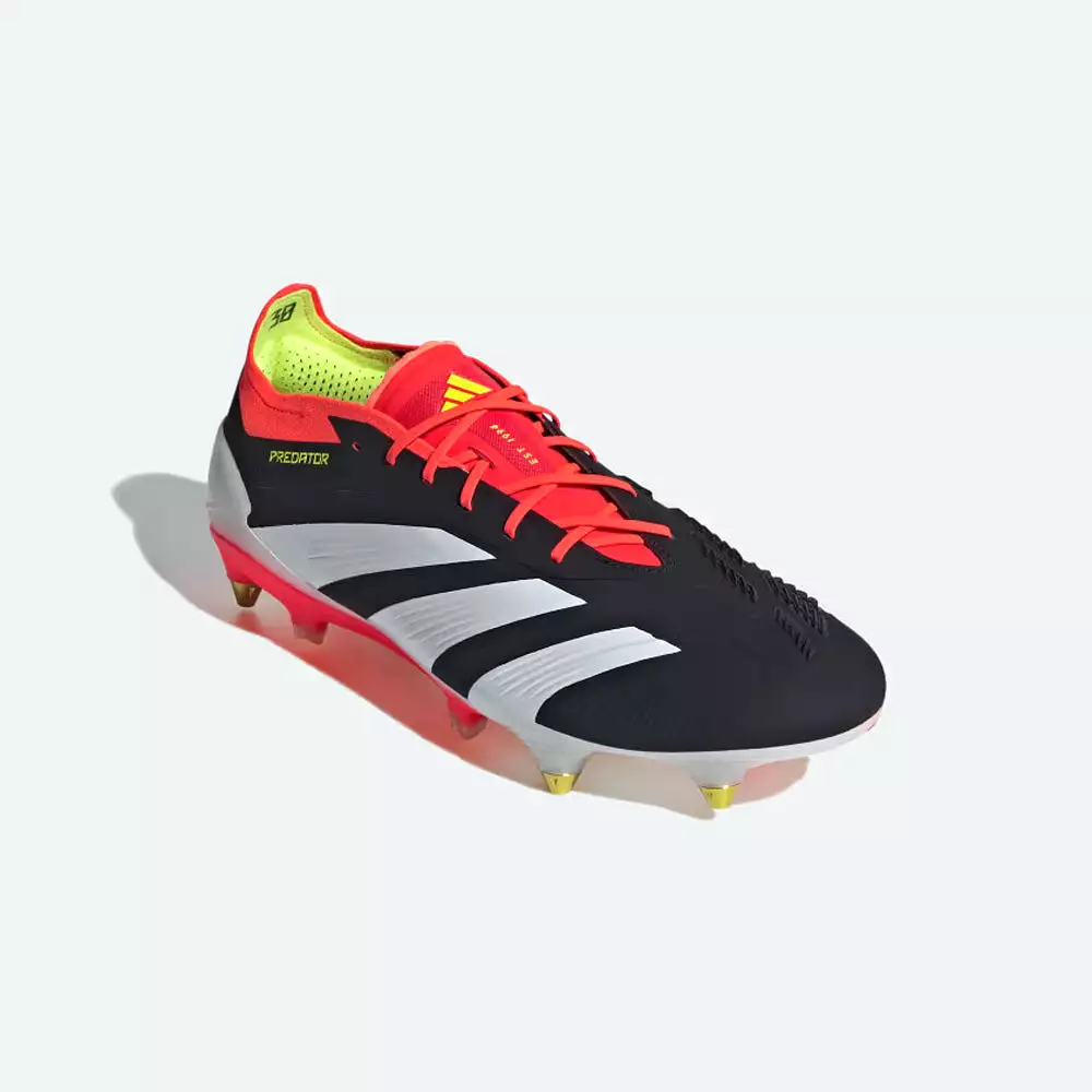 Black/White/Solar Red Adidas Predator Elite SG Football Boots