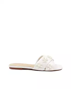 Bloom Flats - Ivory Pearl Embellished Flats - Clearance