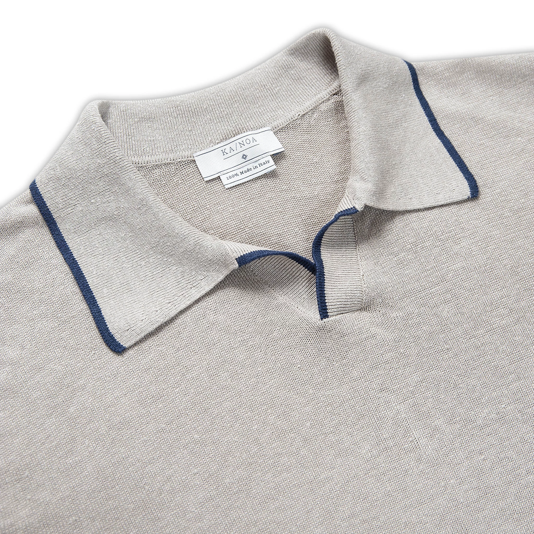 Borromé Linen Knitted T-shirt with Short Sleeves