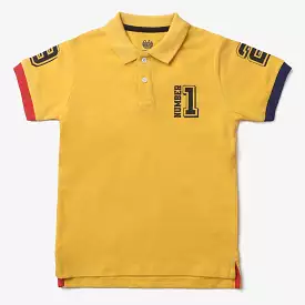 Boys Polo Shirt 1-Daffodil in Cotton