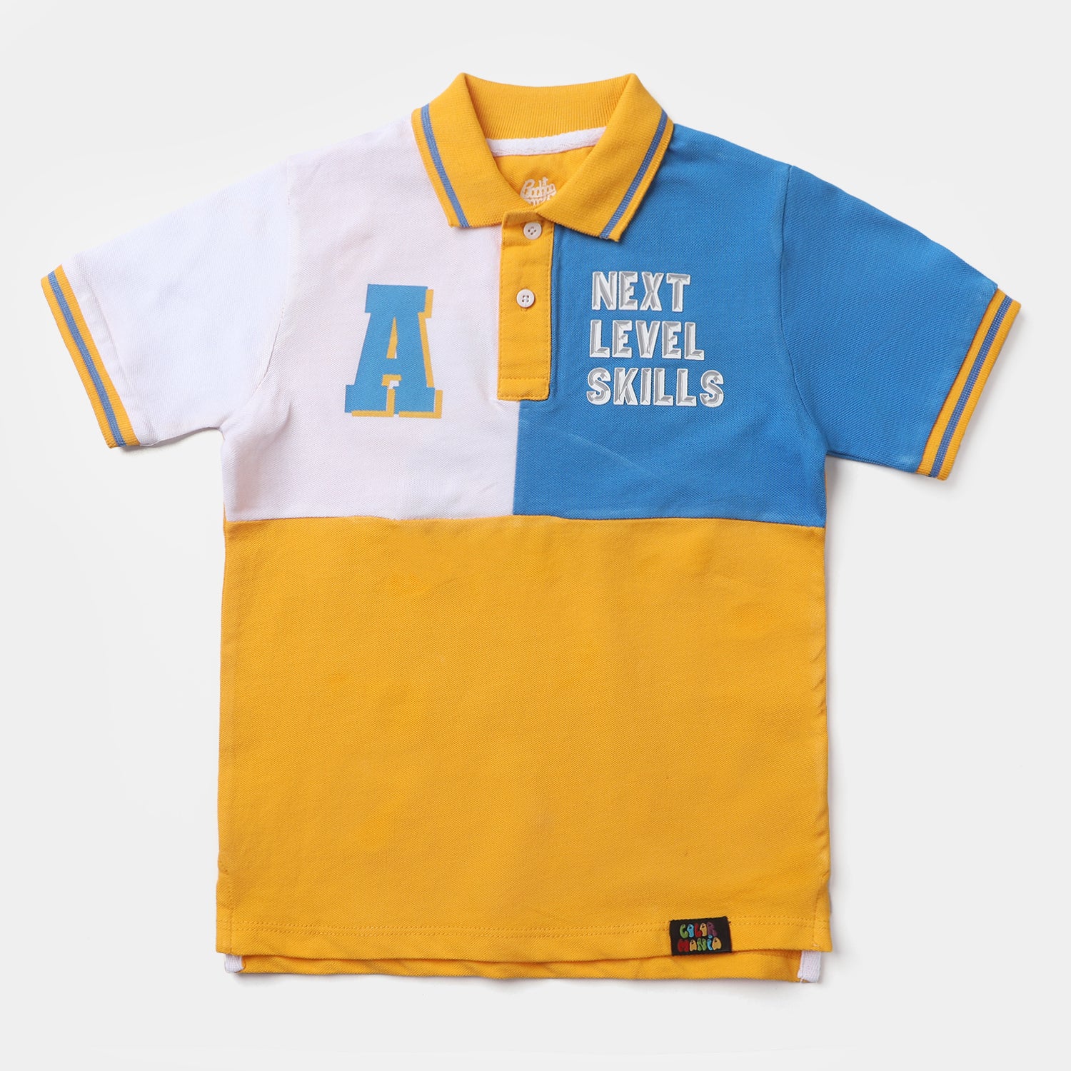 Boys Polo Shirt - Cotton, Next Level Brand, Citrus Color