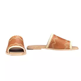 Brown Raffia Sandal