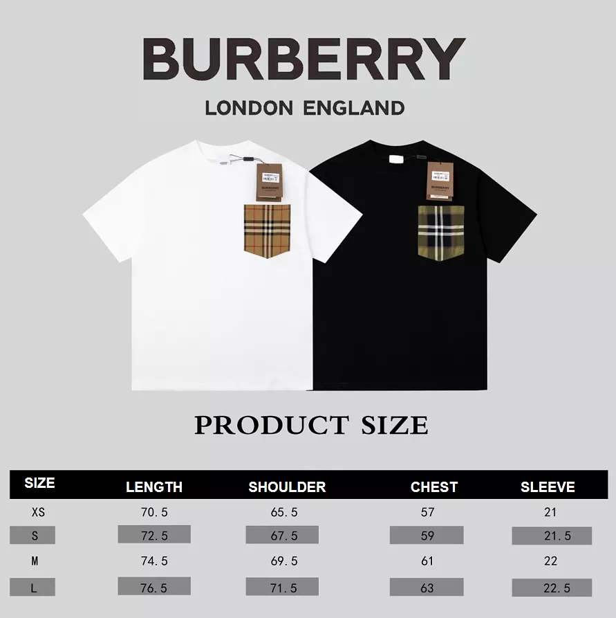 Burberry Chest Pocket Classic Plaid Short Sleeve T-Shirt White 23SS - 7.4