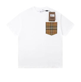 Burberry Chest Pocket Classic Plaid Short Sleeve T-Shirt White 23SS - 7.4