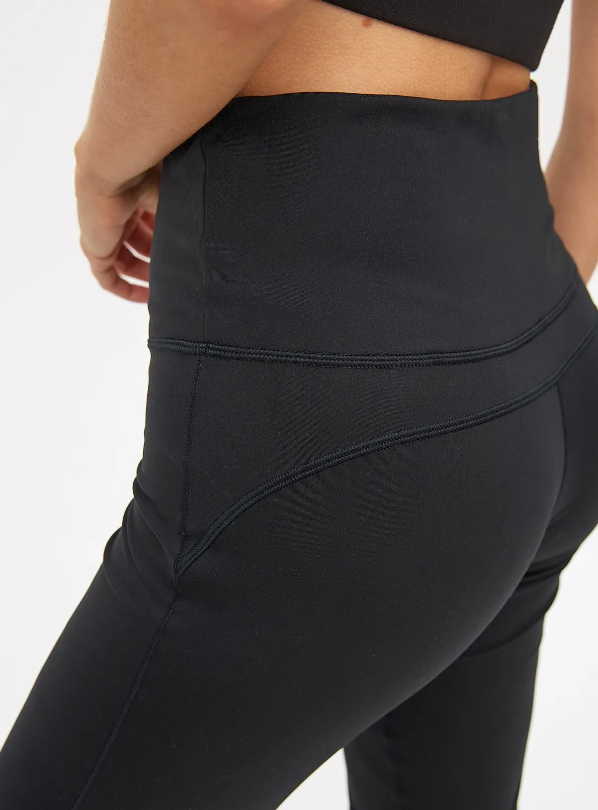 Active Black Kick Flare High Waisted Yoga Leggings XL - Sports Leggings